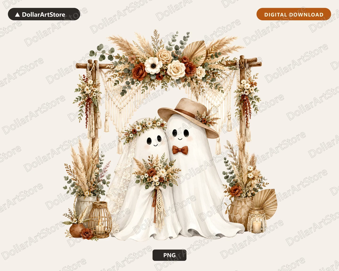 Boho Ghost PNG, Sublimation Design, Fall Autumn Shirt Design Digital Download